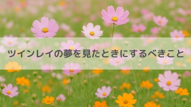 ツインレイの夢をみたときにするべきこと