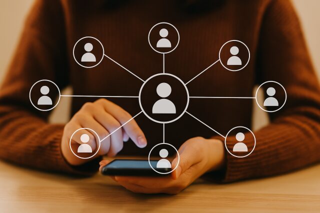 共通の知人やSNSを通じて自然に存在を感じさせる