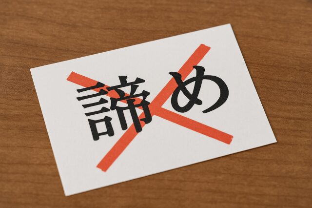 諦め