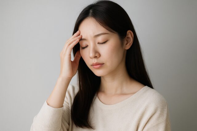 テレパシーを受け取る女性