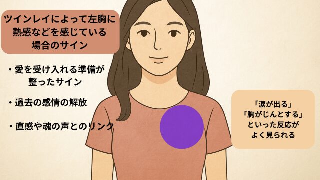 ツインレイで右胸が熱い時など