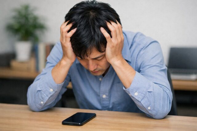 別れのメールに返事をしない男性